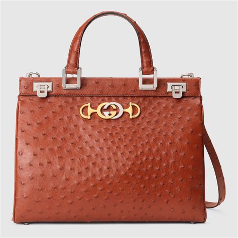 zumi gucci ostrich bag|gucci gg zumi bag.